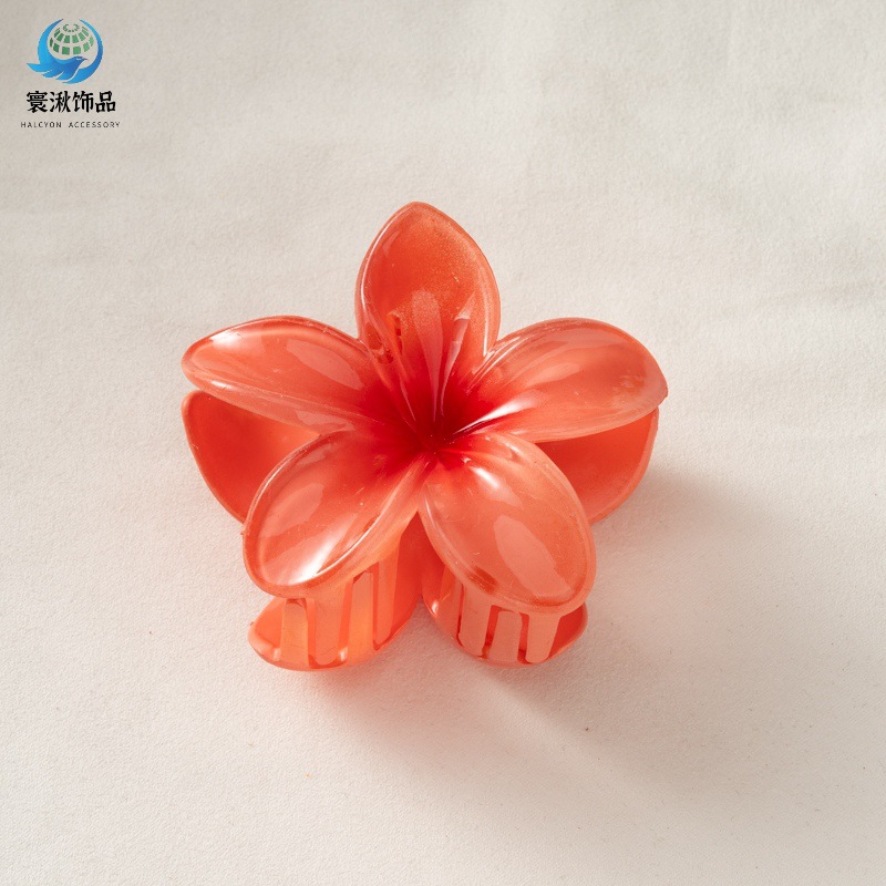 Picture of Cross-border egg flower clip large high-grade gradient Flower hairpin back head updo ponytail shark clip headdress