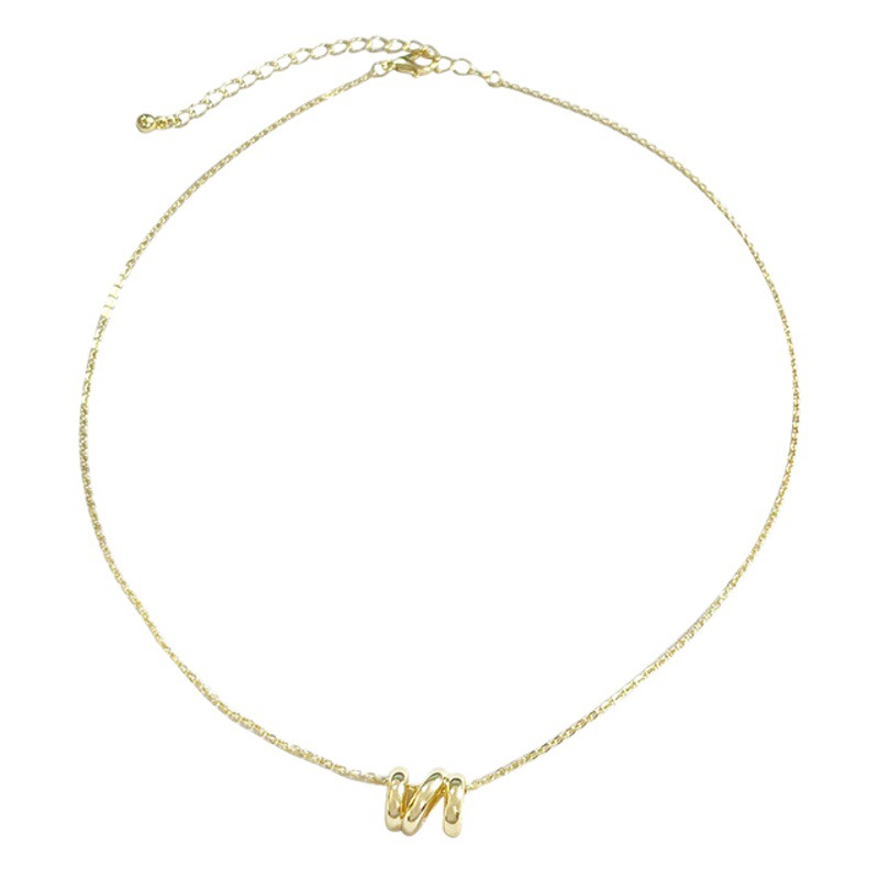 Golden Multi-layer Wavy Necklace Women's ins Cool Style Simple Design Collarbone Chain Niche Elegant Necklace Accessories