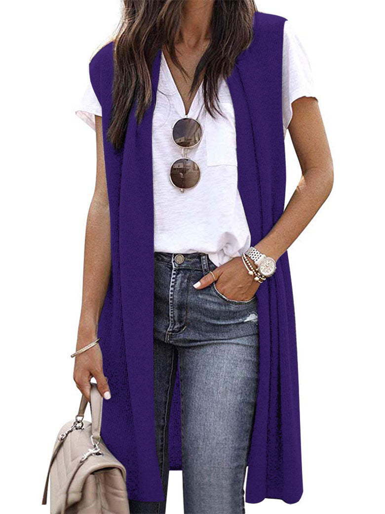 Picture of European and American 2023 Cross-border Amazon New Shoulder Cardigan eBay Fashion Trend Long Sleeveless Vest for Women