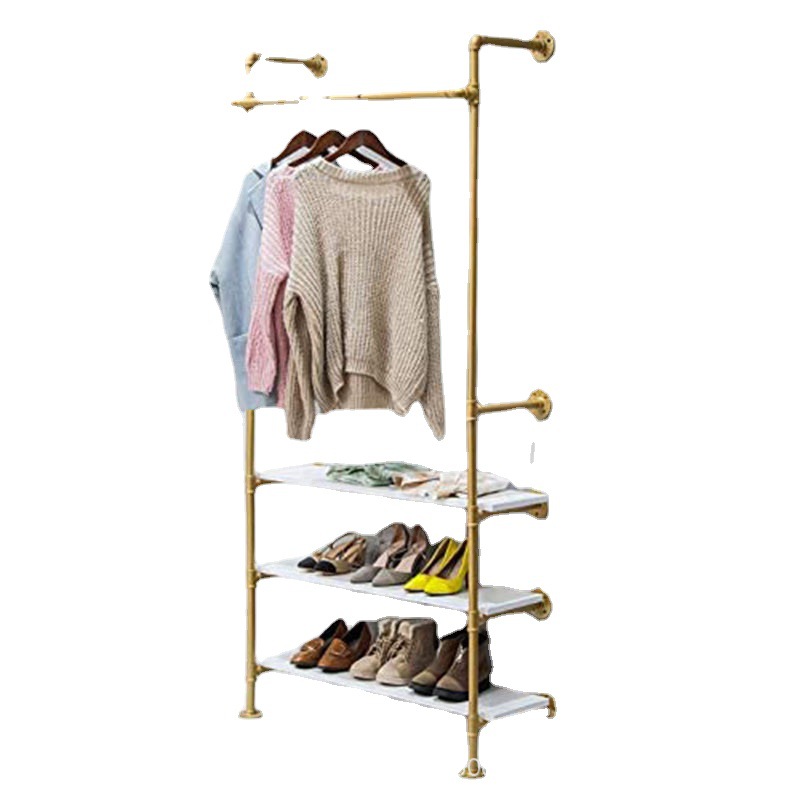Picture of Cross-border Retro Industrial Style Clothing Water Pipe Rack Iron Clothes Hanger Old Shelf Clothing Store Wall Display Rack