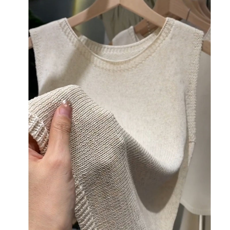 R this list, the quality is great!! Tencel Linen Knitted Vest Women's Summer Outer Wear Sleeveless Strap Ice Silk Top