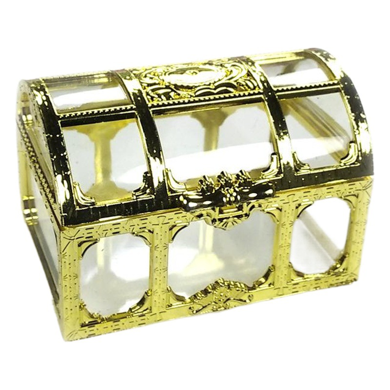Cross-Border Personalized Creative Wedding Candy Box Electroplated Gold and Silver Cut Out Transparent Large Treasure Box Easter Christmas Gift