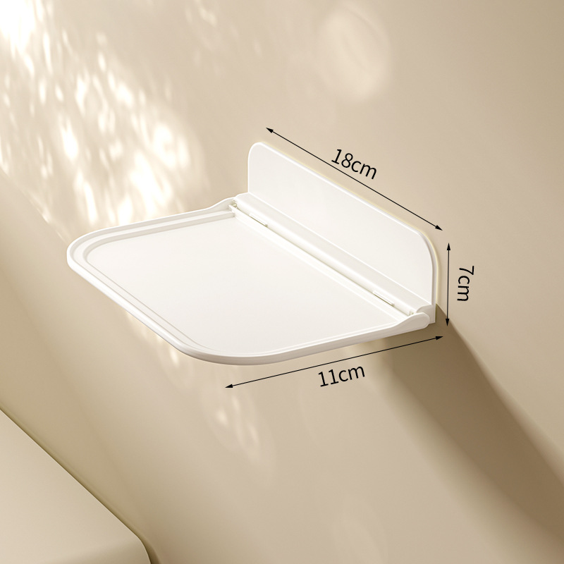 Picture of Foldable Wall Storage Rack Toilet Bedside Mobile Phone Punch-free Dormitory Storage Rack Set-top Box Rack Toilet