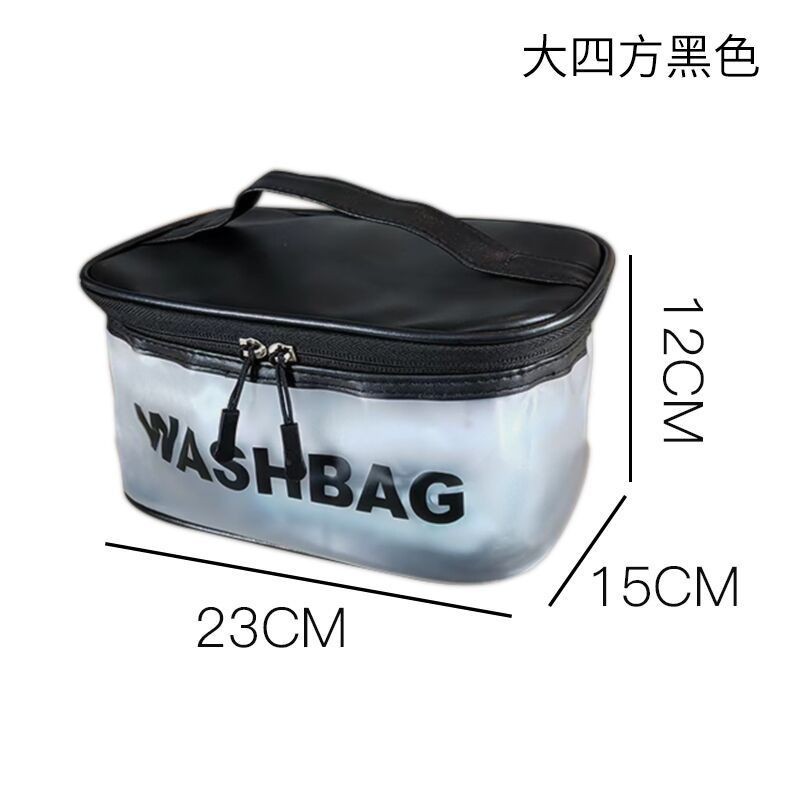 Picture of Waterproof Wash Bag Large Capacity Travel Cosmetic Storage Bag High-grade Sense Portable Transparent PVC Wash Bag for Women