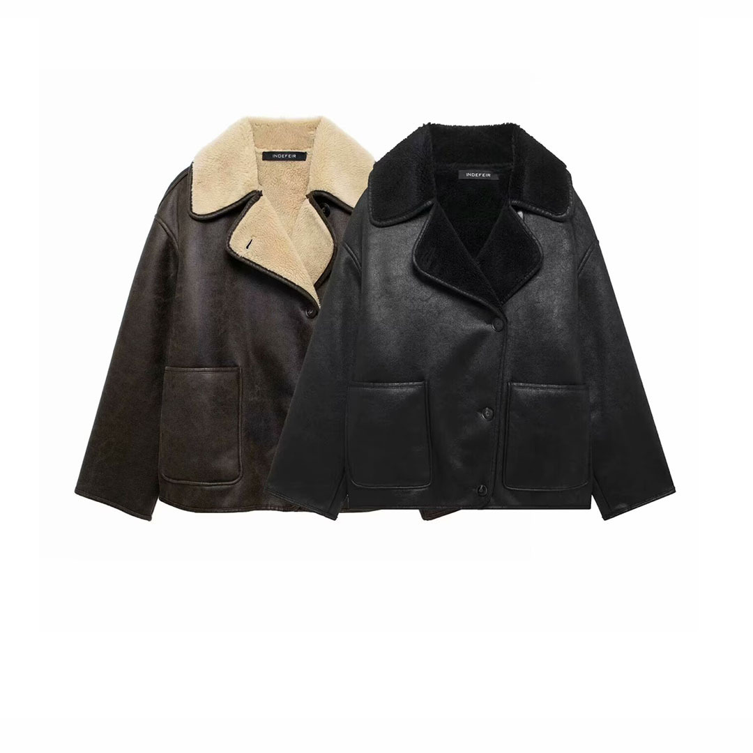 SAW AliExpress Cross-border Independent Station European and American Style Fashion Simple Joker Casual Double-sided Jacket 3548246