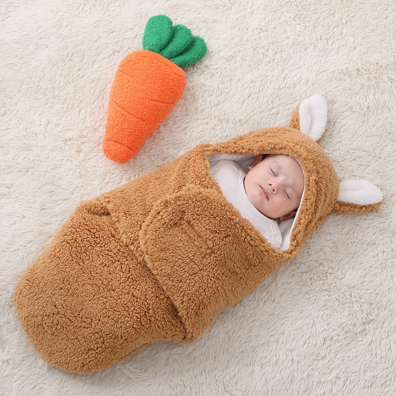 Picture of Coated Baby Newborn Baby Sleeping Bag Anti-Scare Swaddling Baby Supplies for Newborn Baby in Autumn and Winter