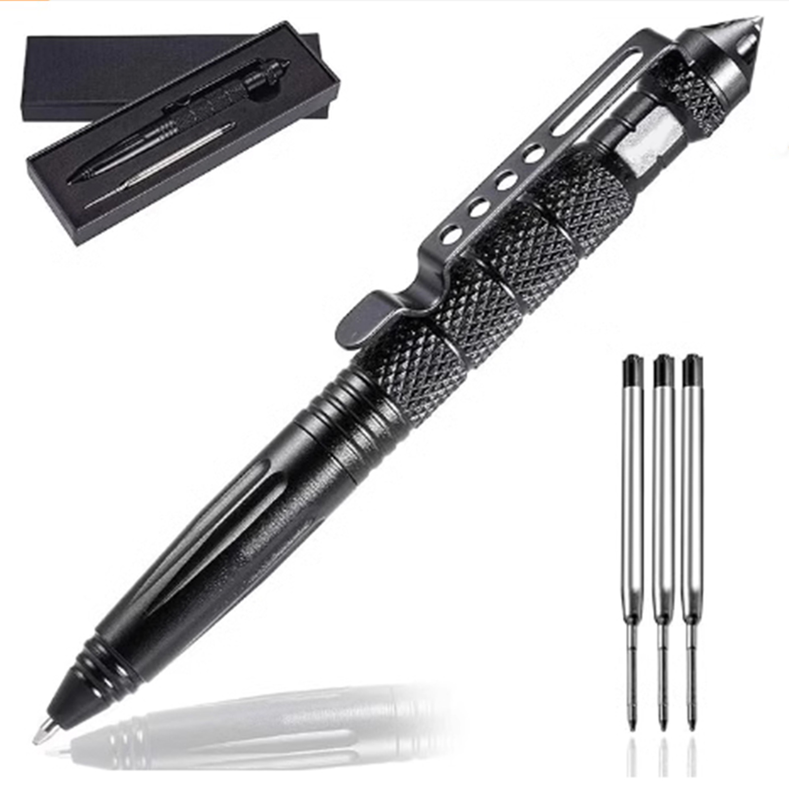 Picture of Outdoor self-defense B2 tungsten steel head tactical defense pen EDC multifunctional special warfare pen outdoor broken window survival signature pen