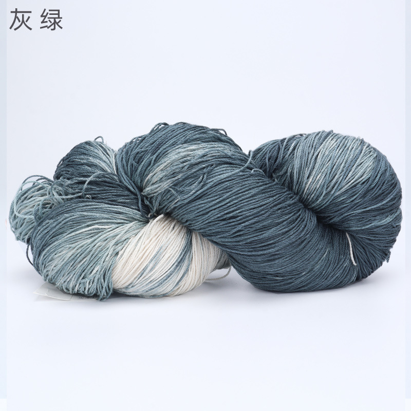 Picture of Cross-border hot-selling segment dyed Tencel flax thread handmade diy color halo fashion yarn wool group wholesale
