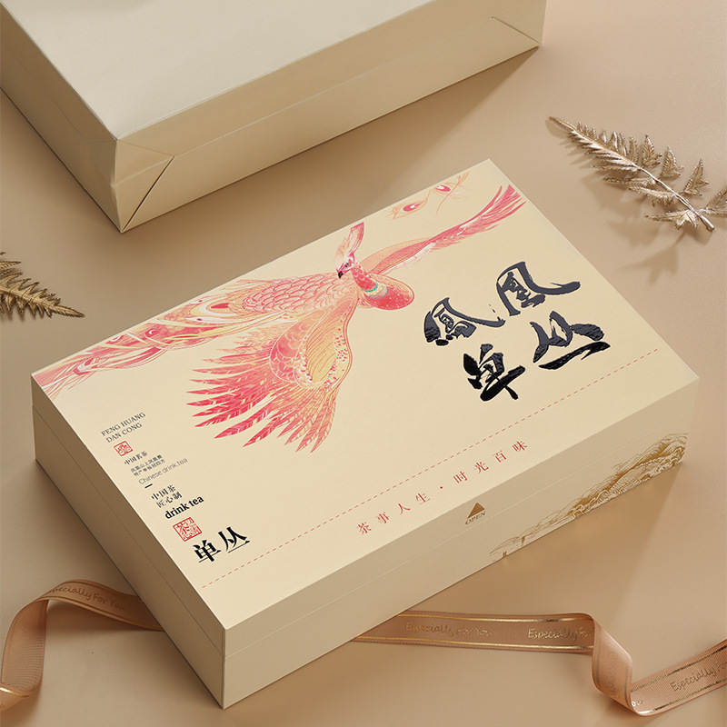 Phoenix single cluster tea leaf packing box empty gift box half jin swing bubble pack single fir gift box empty box high-end small Bubble Bag