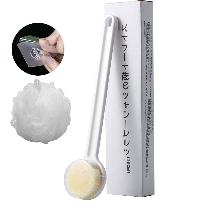 Picture of A generation of hair bubble bag bath brush mud bath brush long handle soft hair body bath brush back artifact bathroom