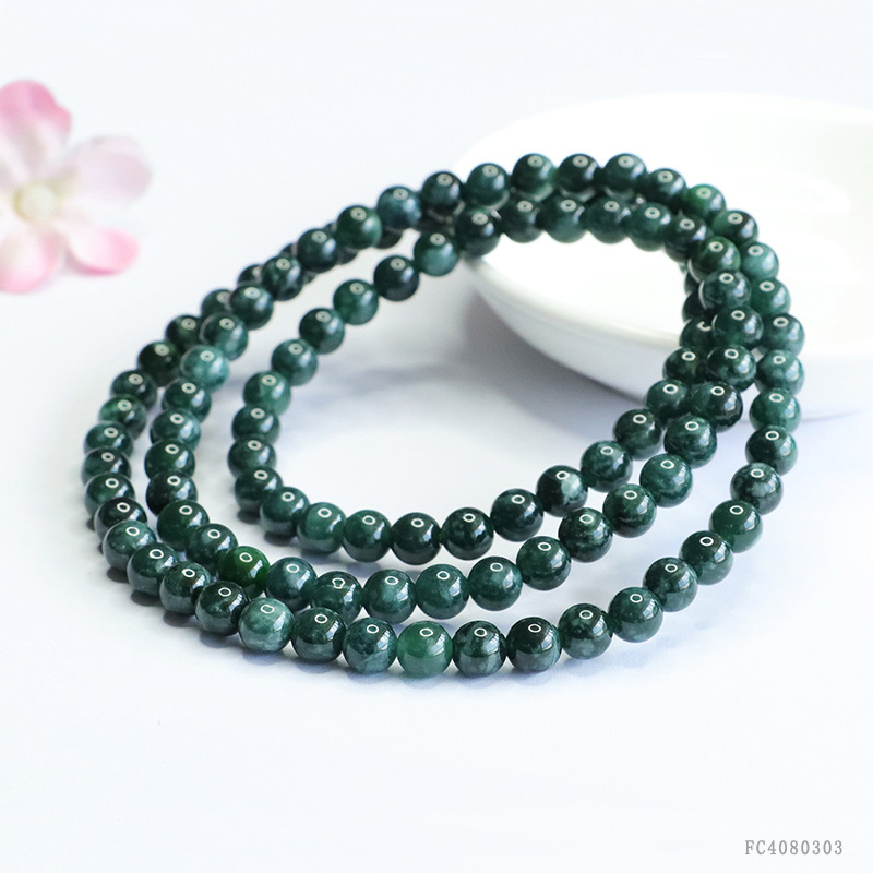 Picture of As soon as Yu natural A goods jade blue water sweater chain jade bead necklace chain wholesale FC4080303