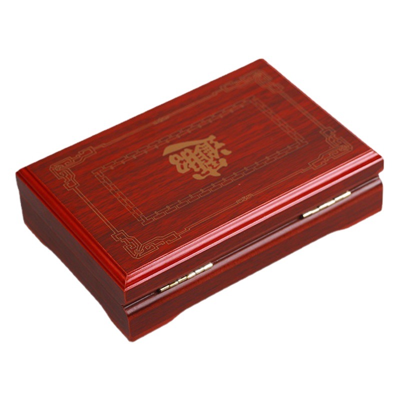 Silver bar box Gold Coin gold bar box fashion gold coin collection box lucky gold bar wooden box spot wholesale