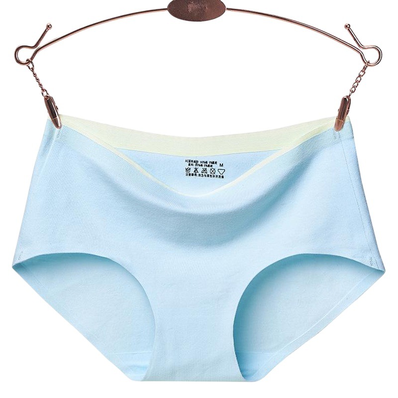Underwear for Girls, Seamless, Butt-Lifting, Breathable, Mid-Waist, Large Size, Cotton Crotch, Women's Briefs, Pure Cotton Crotch, Three-Dimensional Cut