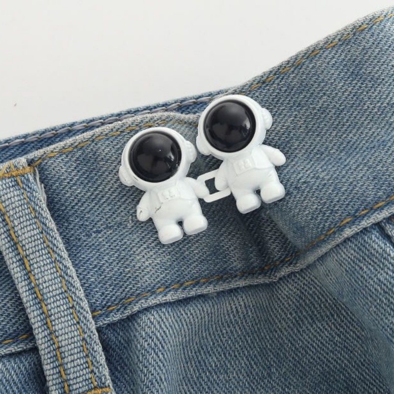 Picture of Chinese Knot Waist Buckle Pair Buckle Flat Bottom Removable Nail-free Seam-free Button Girl's Trouser Skirt Waist Size Change Artifact