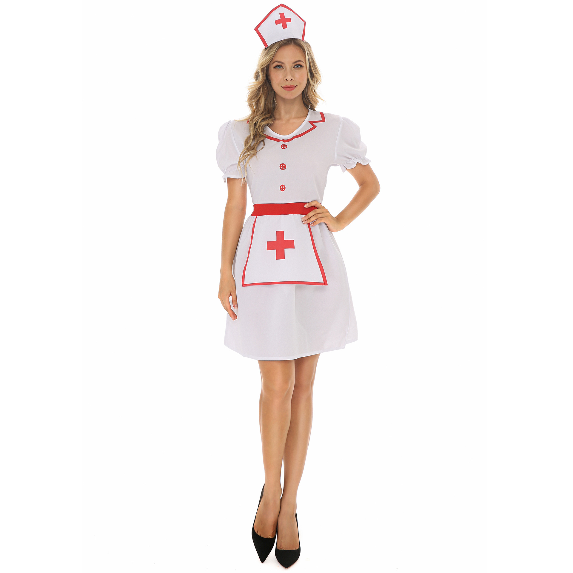Picture of M-XL sexy nurse costume Halloween party COS female nurse uniform role play stage performance clothing