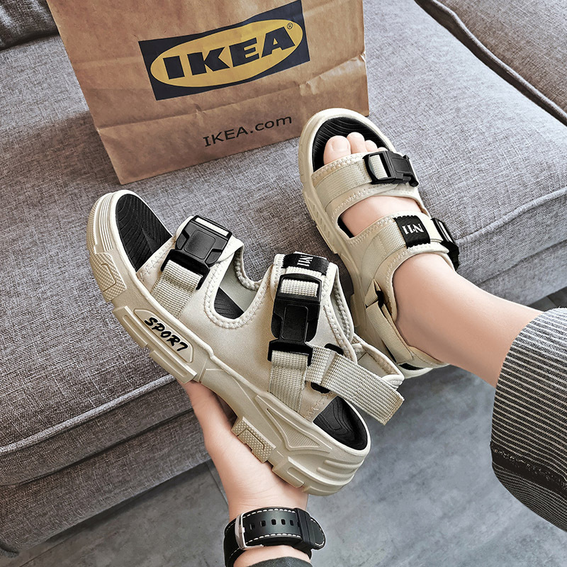 Picture of Sandals Men's Instagram Style Summer Beach Non-slip Non-slip Driving Sports Dual-use Vietnamese Casual Slippers Summer