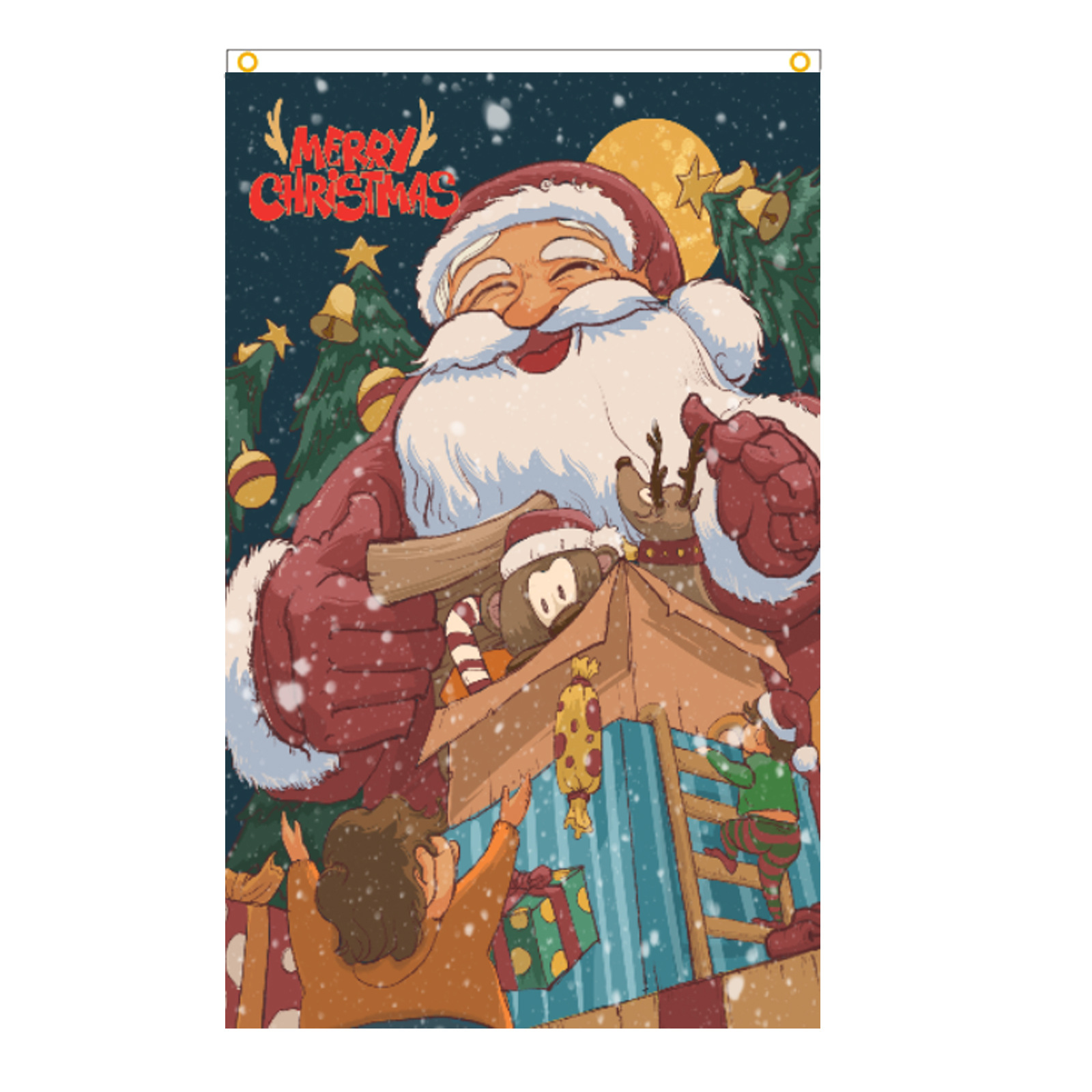 Picture of Amazon foreign trade cross-border flag Christmas indoor and outdoor polyester flag 90*150cm can be set to map
