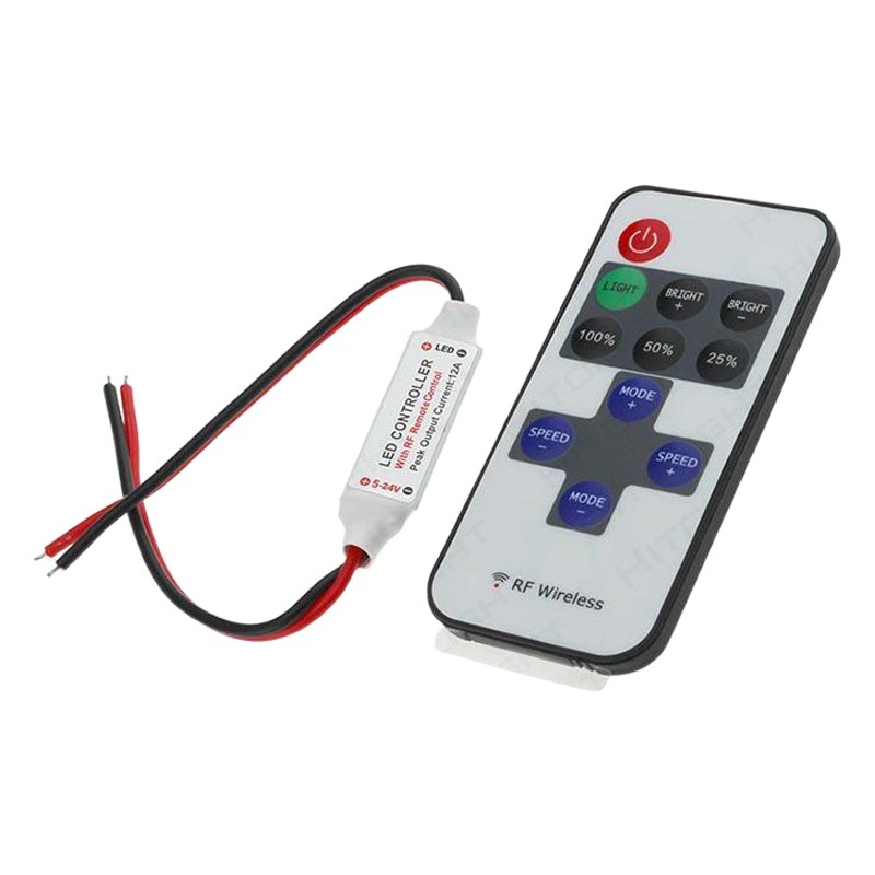 Picture of Xilai light mini wireless RF radio frequency 11 key controller low voltage monochrome light strip light bar module dimmer switch