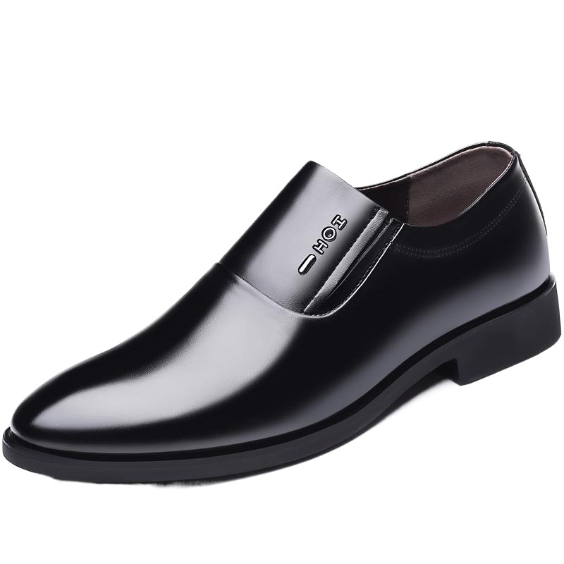 2021 Spring and Autumn Popular Men's Business Formal Leather Shoes Genuine Leather Breathable Heightening Shoes Invisible Heightening 6cm Men's Shoes Single