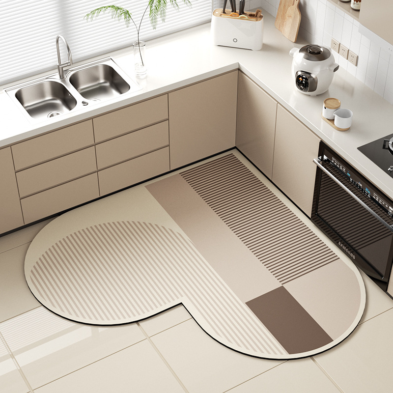 Picture of Cross-border Wholesale Diatom Mud Floor Mat Bathroom Absorbent Foot Mat Simple Dirty Resistant Anti-skid Mat Household Kitchen Tianjin Floor Mat