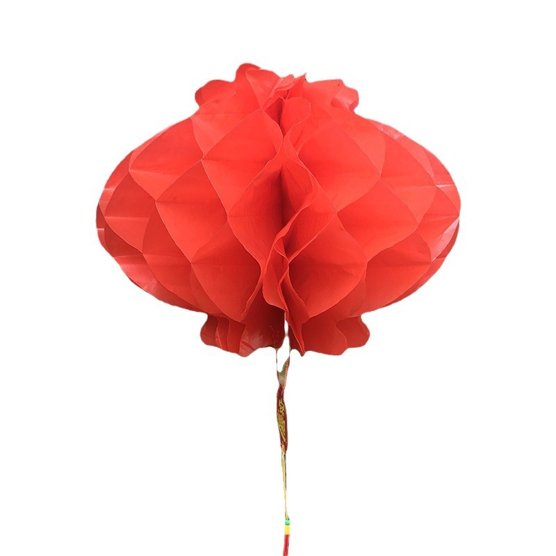 Picture of New Year's Day New Year Wedding Festive Folding Paper Lantern Opening Holiday Outdoor Decorative Plastic Red Paper Small Lantern Wholesale