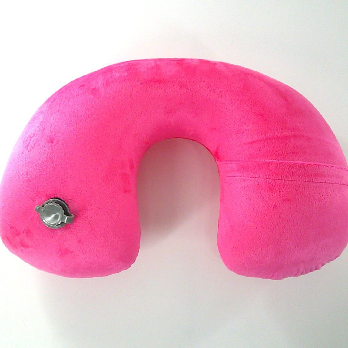 Picture of Pressing air nozzle crystal velvet jacket PVC pillow core outdoor travel pillow inflatable pillow U-shaped U-shaped pillow