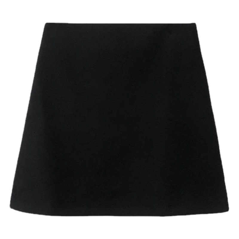 2025 Spring and Summer New High-Waist Side Slit Skirt Women's A-Line Skirt Fat mm Large Size Skirt Hip-Covering Short Skirt Trendy