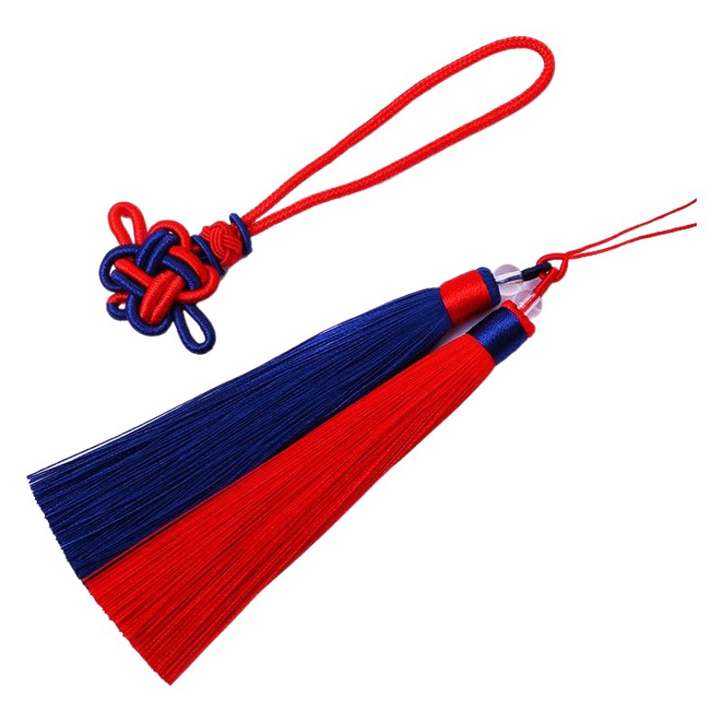Chinese knot double color tassel spike auspicious knot double spike pendant DIY accessories clothing pendant wholesale