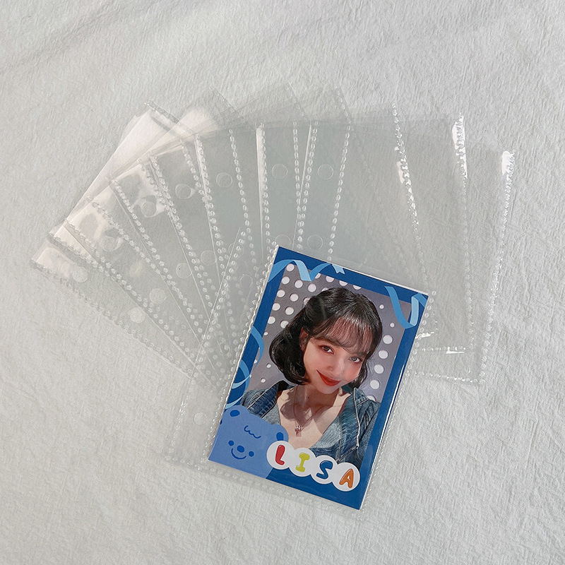 Ins Wind Three-hole Card Sheet Loose-leaf Substitute Core 2 Inch 1 Inch 3 Inch Card Certificate Photo Storage Card Book Transparent Album Inner Page