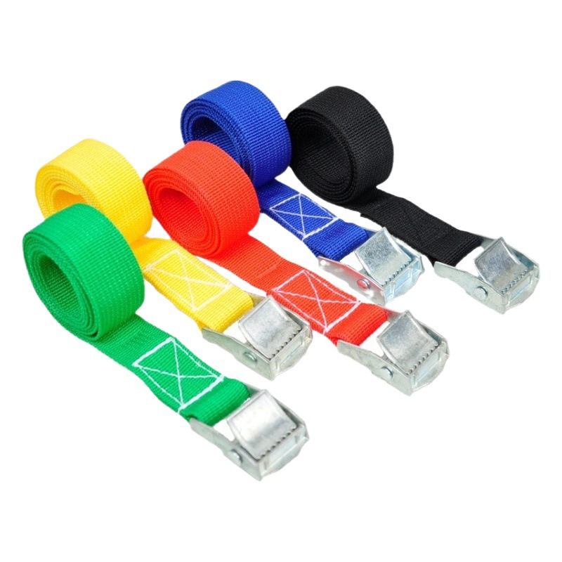 in stock Zinc Alloy Press Buckle Strap Logistics Cargo Luggage Card Plate Tightening Polypropylene Wire Fixed Strap Black
