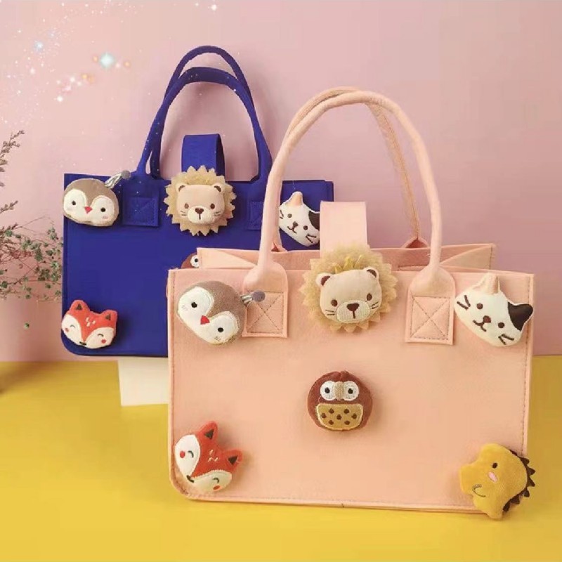 Picture of Handbag Tote Bag Mid-Autumn Festival Cartoon Felt Bag Souvenir Small Bag Baby Full Moon Banquet Bag Mid-Autumn Festival Souvenir
