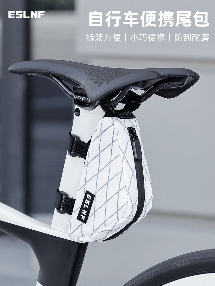 Eslnf Road Bicycle Tail Bag Mini Triangle Saddle Bag Mountain Bike Tube Bag Large Capacity Cycling Equipment