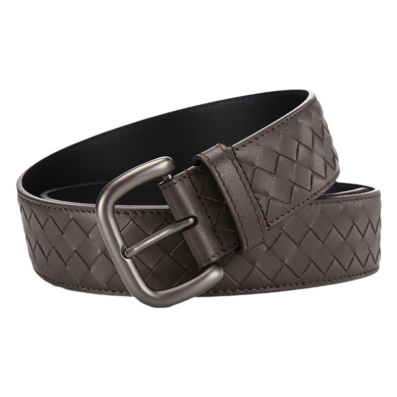 Network new best selling belt men's first layer cowhide hand-woven Joker belt business pin buckle a generation of hair