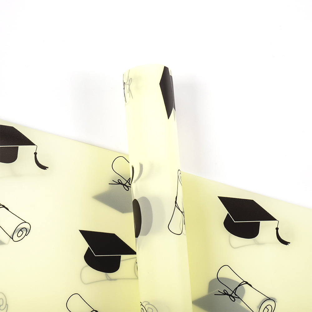 Picture of Factory wholesale graduation season waterproof bow book flower wrapping paper college entrance examination bachelor hat bouquet wrapping paper