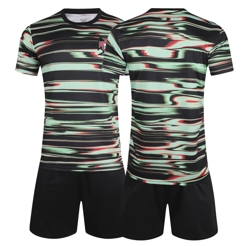 2526 Portuguese Training Uniform Pattern Football Uniform Suit Quick-Drying Men's New Cross-Border Football Uniform Short-Sleeved Jersey Summer