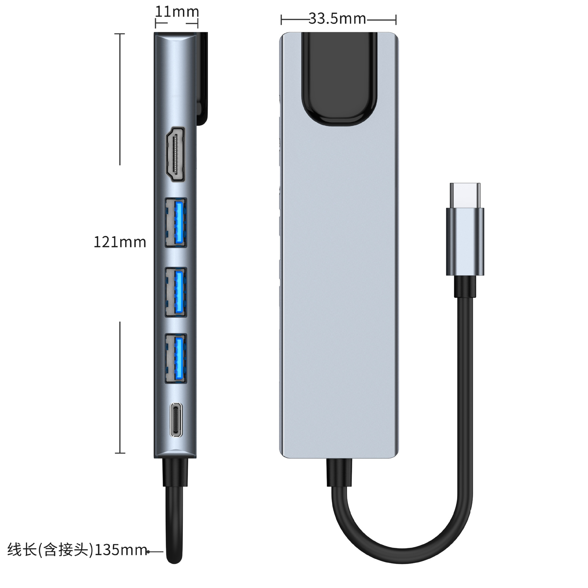 Picture of Cross-Border Type-C Hub Expansion Multi-Interface Adapter Suitable for Apple Notebook Gigabit Network Card Expansion Dock