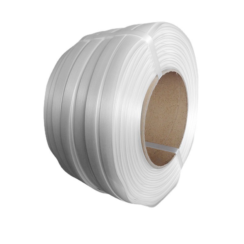 Factory wholesale machinery equipment elevator packing belt white high strength stable polyester fiber packing belt 25mm