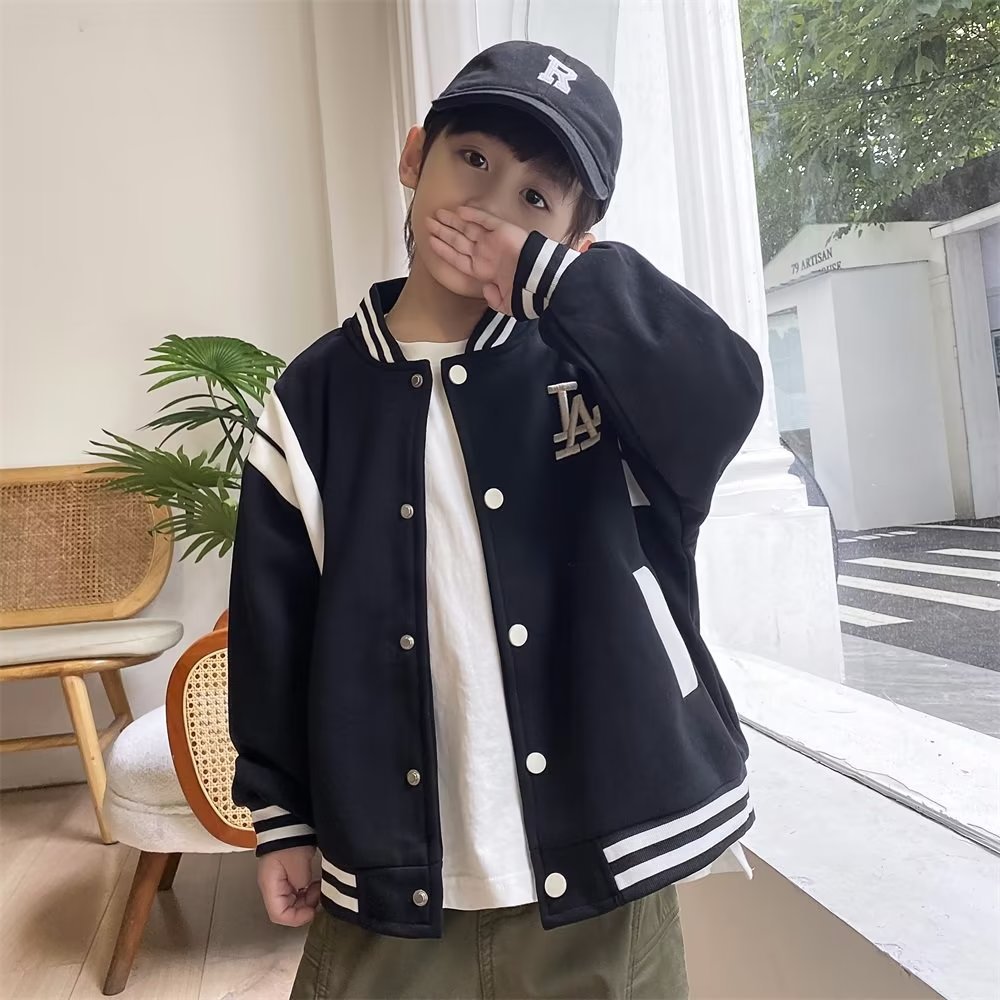 Boys' Coat Children's Baseball Suit Spring and Autumn 2023 New Handsome Mid-Big Children's Western Style Spring Jacket Trendy Top