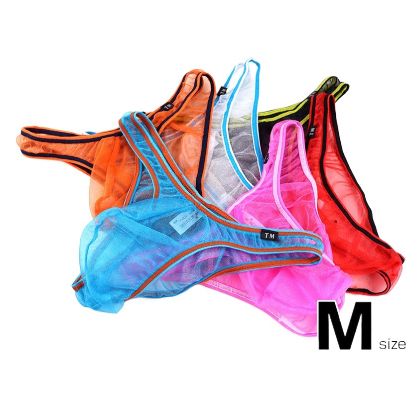 New Men's mesh sexy briefs men's fashion stretch bag snow bright mesh shorts retail wholesale