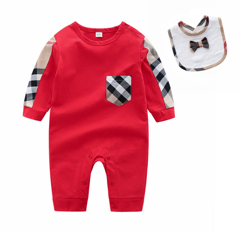 Picture of Baby Siamese Clothes Spring and Autumn Pure Cotton Neonatal Pajamas Newborn Women's Harper Climbing Clothes Baby Men's Long Sleeve Autumn Clothes