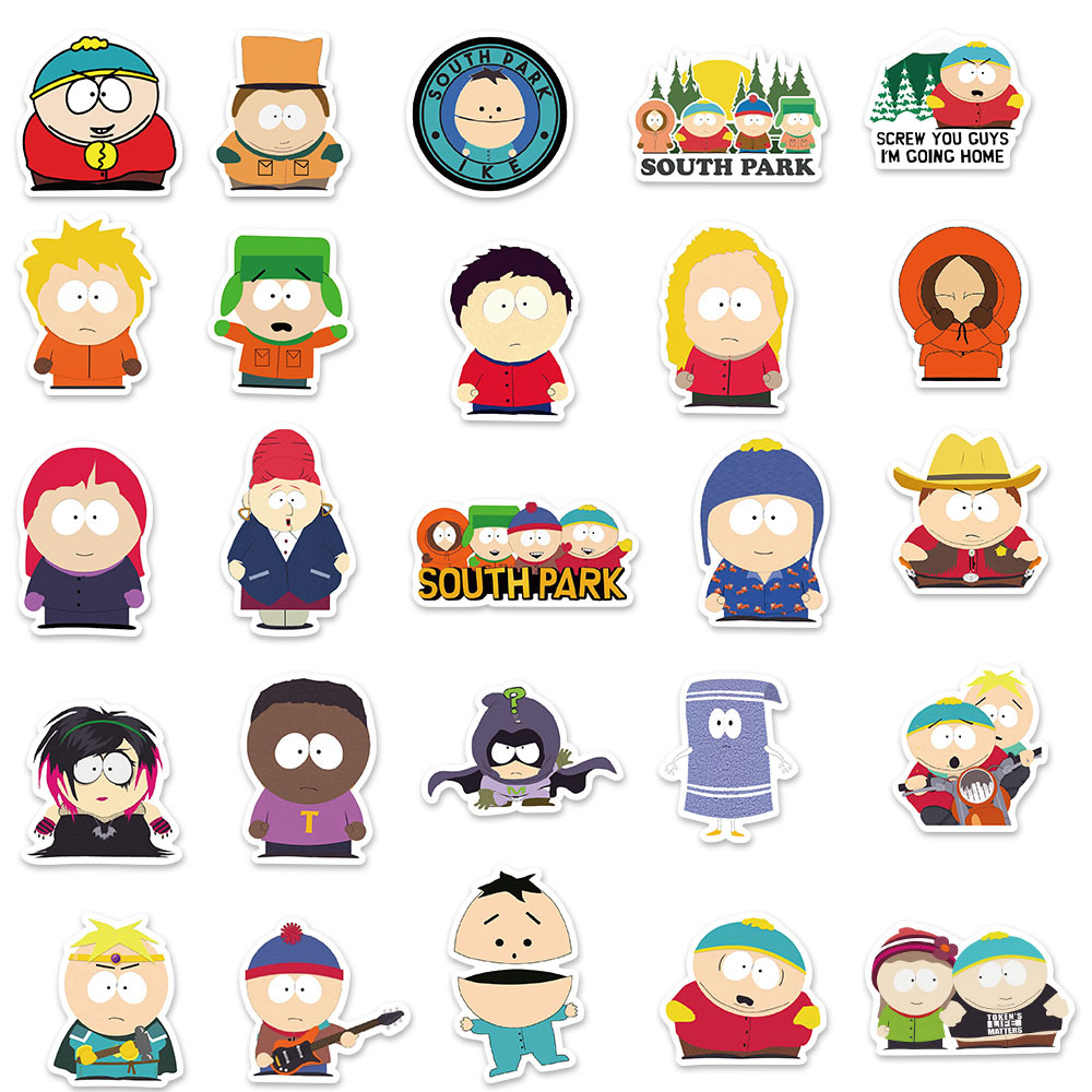 Picture of 50 sheets South Park stickers car luggage notebook refrigerator graffiti decorative anime stickers wholesale