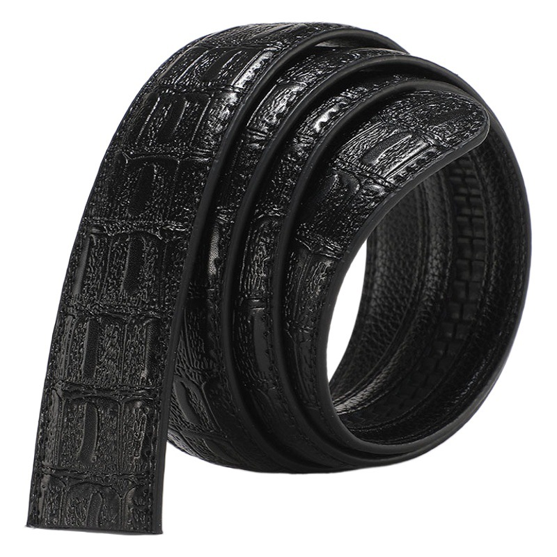Men's belt automatic buckle casual pants belt crocodile pattern belt body buckle melon seed pattern belt manufacturers wholesale