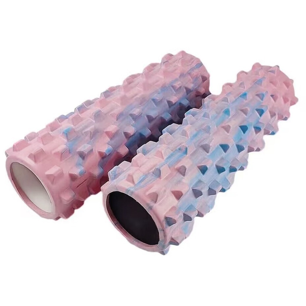 EVA color solid yoga column 45CM fitness exercise muscle relaxation massage stick hollow spike foam roller