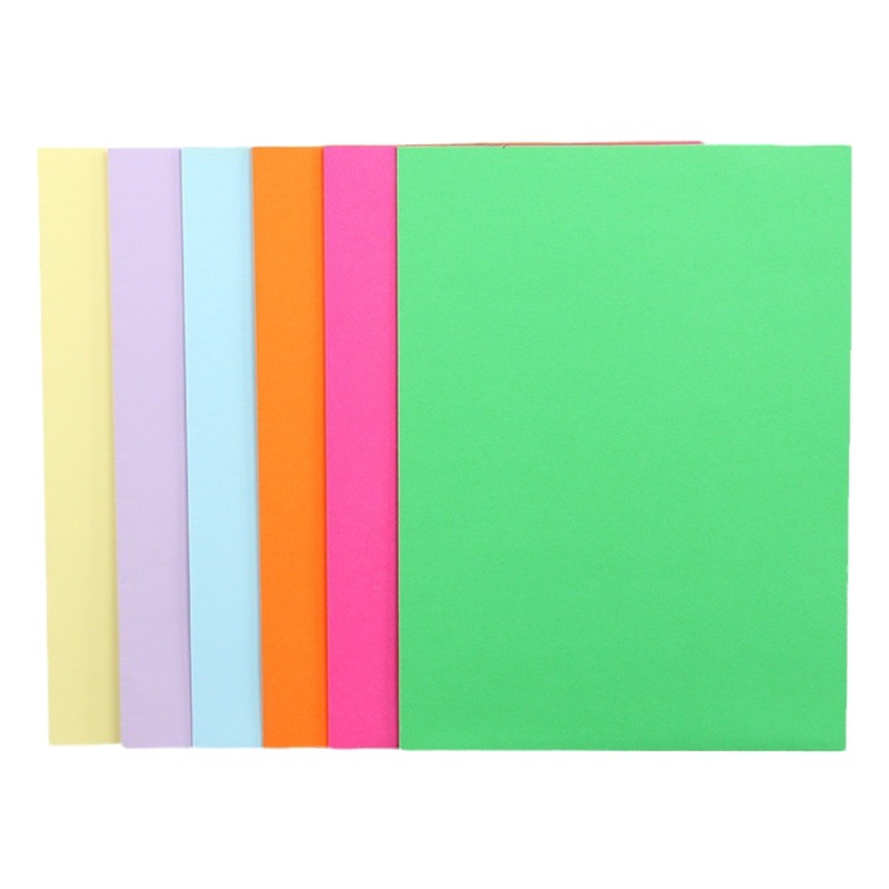 Spot Cardboard A4 Folder Wholesale Manila Paper Colorful Office Stationery School Double Pocket Contract Folder