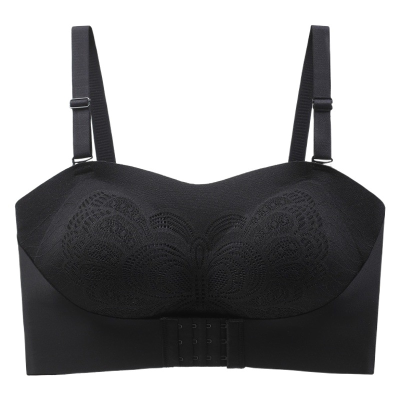 Strapless Underwear Women's Big Chest Push-up Non-slip Invisible Strapless Wrapping Chest Beautiful Back Bra Sexy Traceless Thin Summer