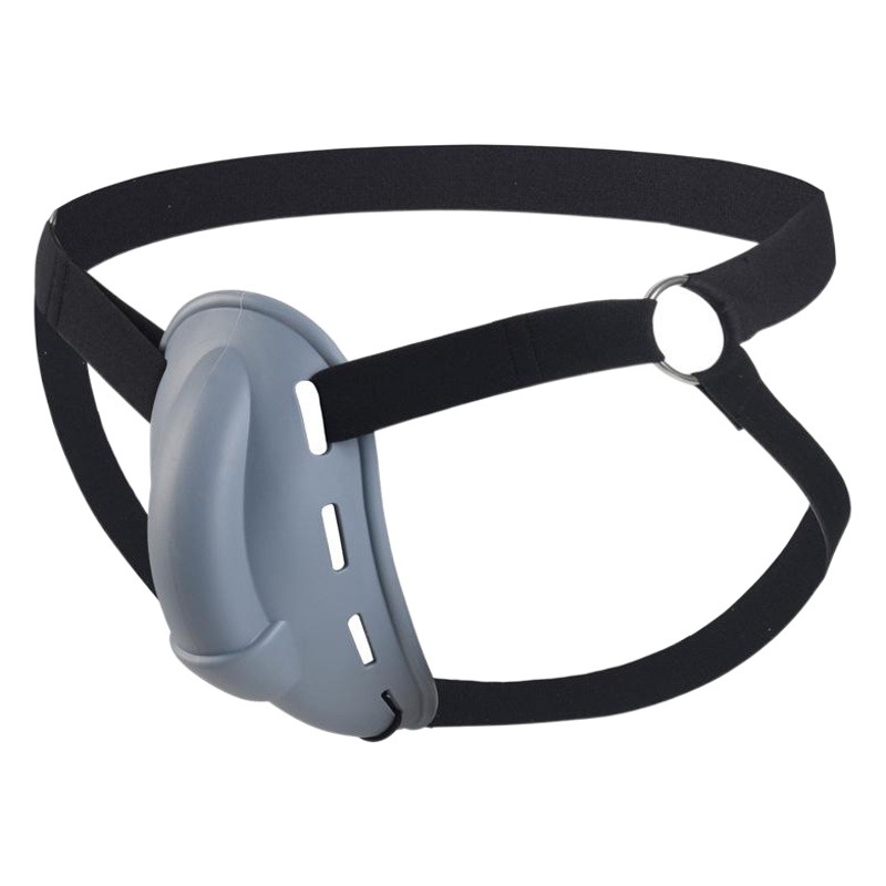 One-piece delivery foreign trade Men's Cup underwear double thong silicone protective gear show sexy stage performance European and American fashion
