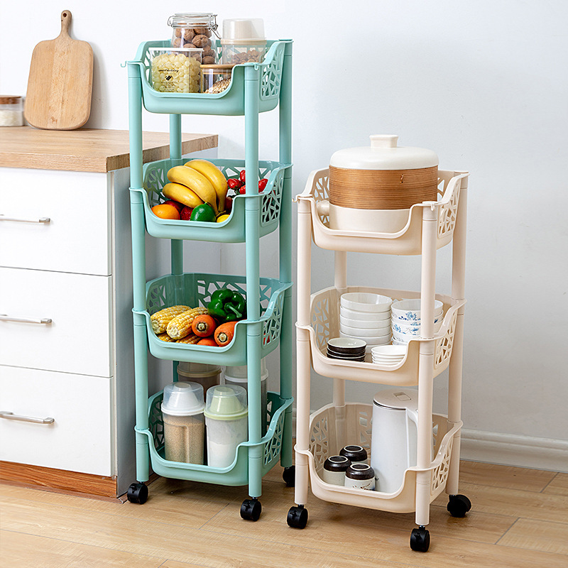 Kitchen Supplies Household Storage Rack Vegetable Storage Rack Fruit and Vegetable Floor Multi-Layer Vegetable Basket Shelf Storage Basket