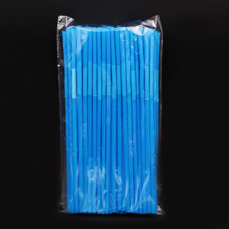 Picture of Seconds Amoy color art straw 8 color clear 100 PCs/pack disposable plastic creative bendable straw 6*260mm