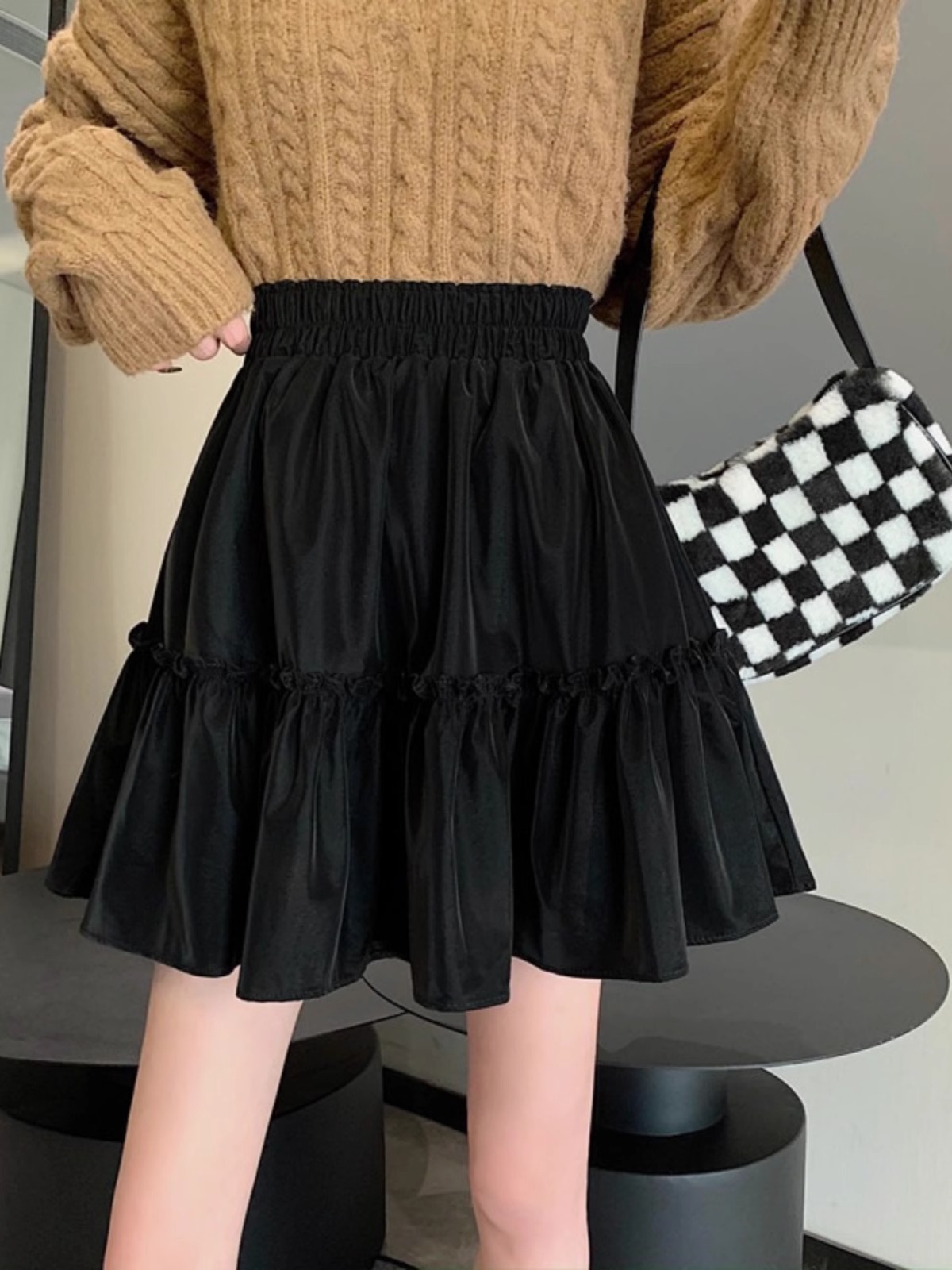 Tutu Skirt Skirt Women's 2024 New Spring Fashion A- line Covering Skirt Small Cake Skirt High Waist Slimming