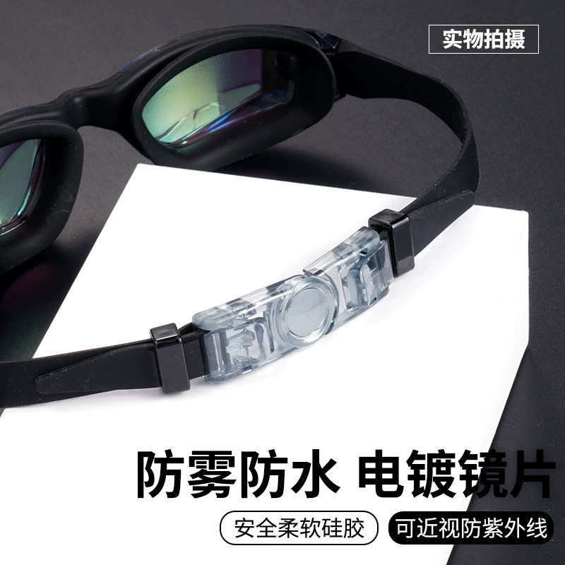Picture of Amazon's New Adult Swimming Goggles for Myopia with Degree for Women Waterproof and Anti-Fog Swimming Goggles Essential Swimming Supplies Wholesale